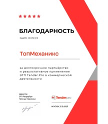 Признание сотрудничества: благодарность от Tender.Pro